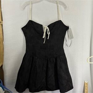 NWT Cotton Candy Fit & Flare Mini Lace Dress Womens Large Black